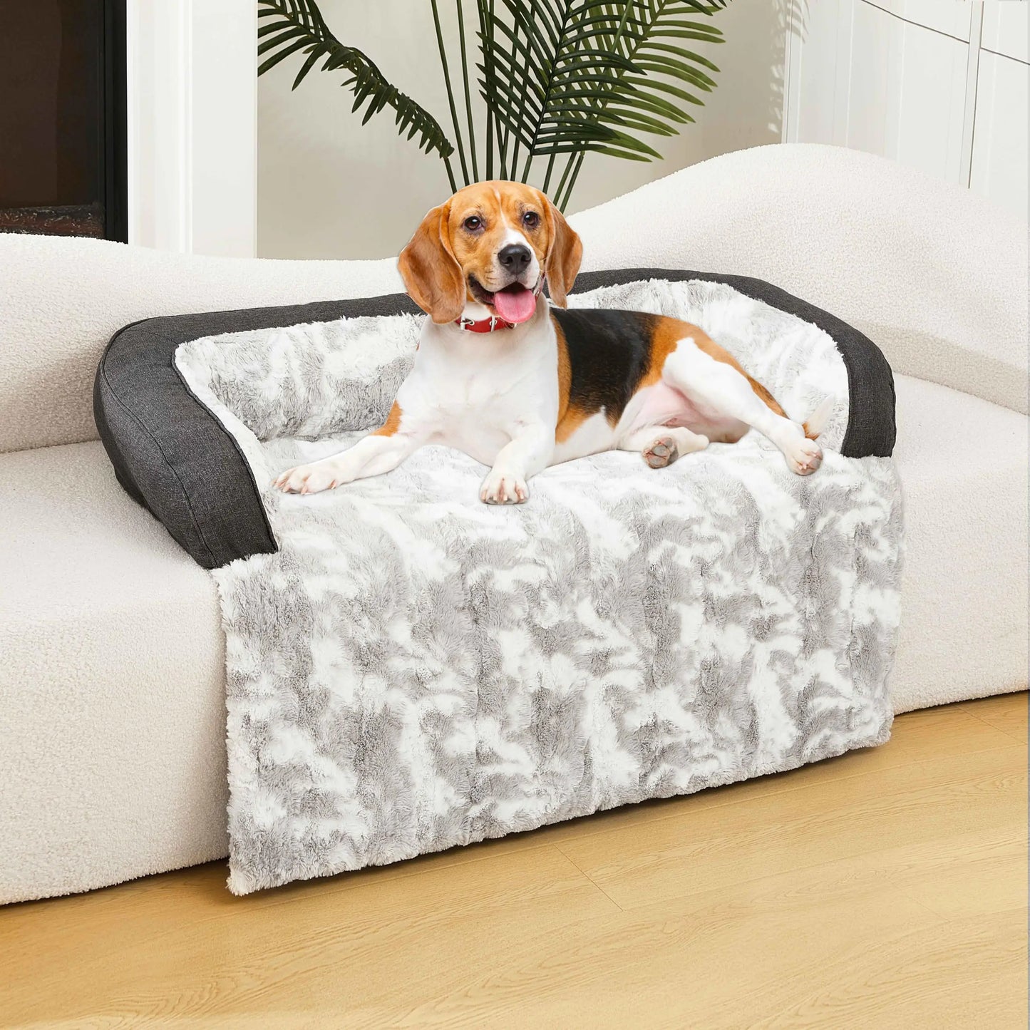 Dog Fluffy Couch Bed 35x31 Inch Waterproof Washable Cover