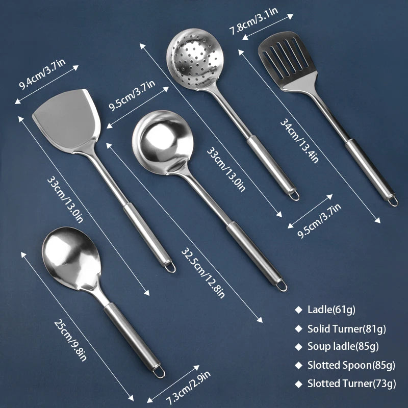 Utensil Nonstick Stainless Steel Kitchen Cookware Set