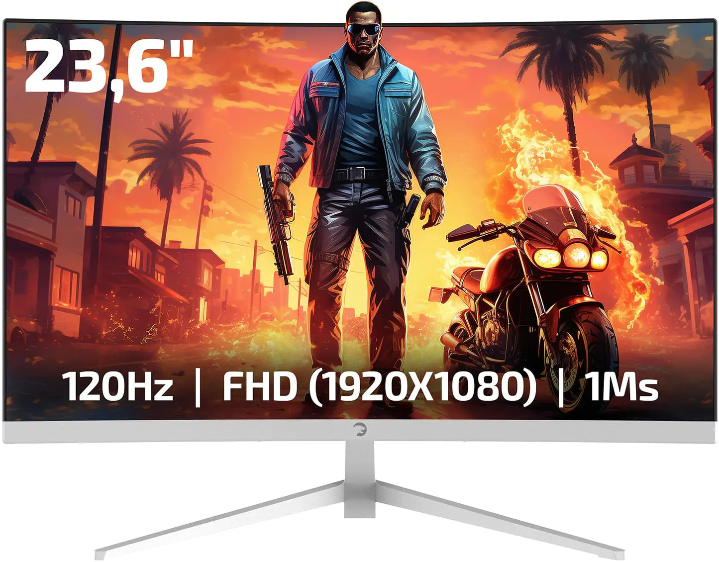 CURVEVISION F10 24" White HDR Gaming Monitor 120Hz Full HD