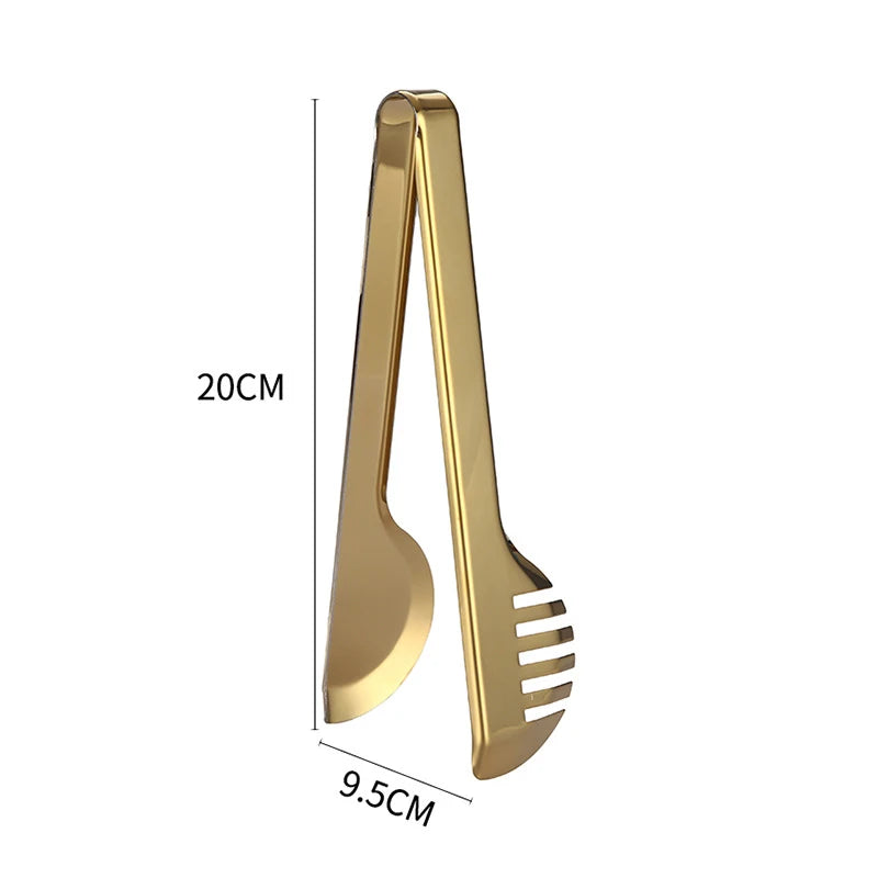 Utensils Tongs Stainless Steel Gold Kitchenware-Multiple Styles