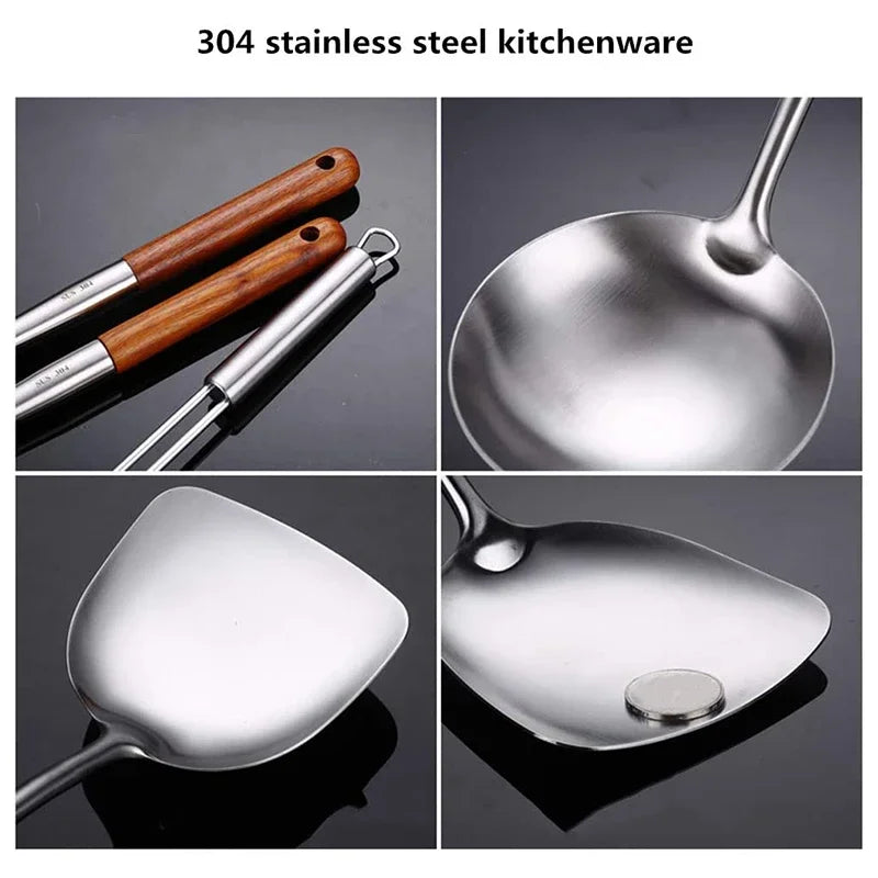 Utensils Lange Steel Cooking Spatulas Equpment Kitchenware