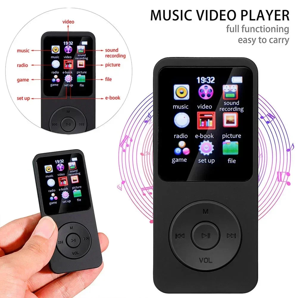 MP3 Player Music with Bluetooth, FM Recording E-book