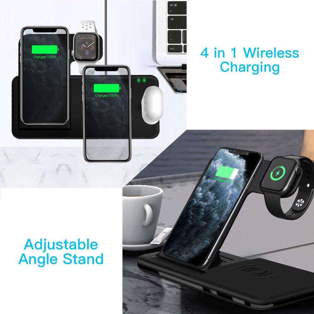 Fast Wireless 15W Charging Station For iPhone, Apple, Airpods Pro iWatch