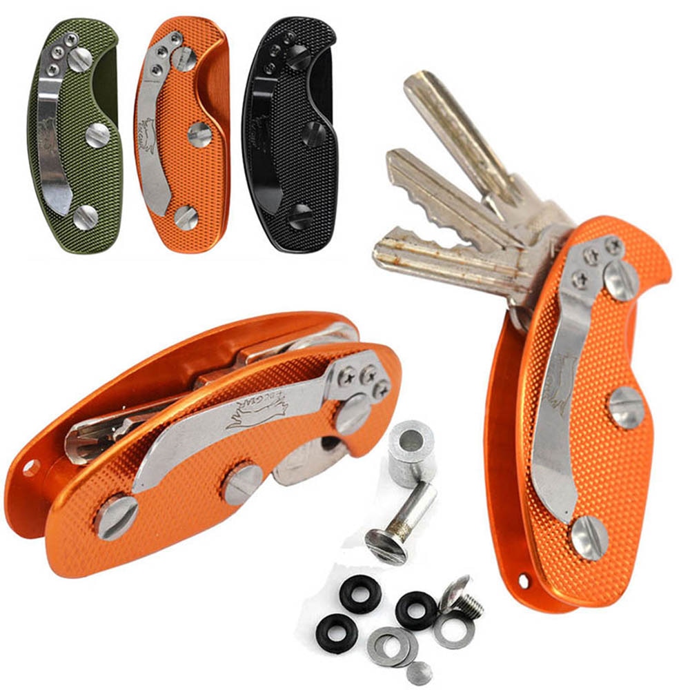 Aluminum Clip Keychain Organizer Holder, Portable Key Storage