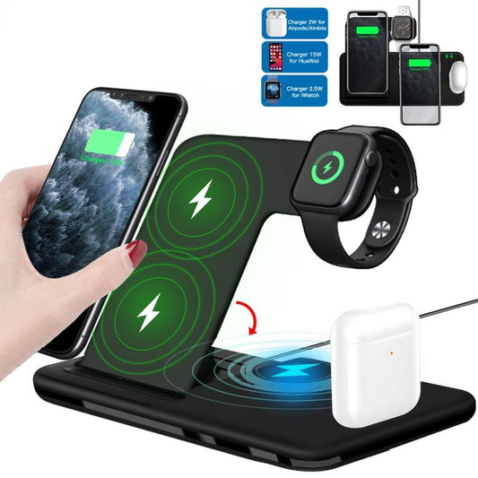Fast Wireless 15W Charging Station For iPhone, Apple, Airpods Pro iWatch