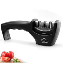 Knife Sharpener & Scissors Grinder,4&3 Stage Professional Kitchen Sharpening Tool