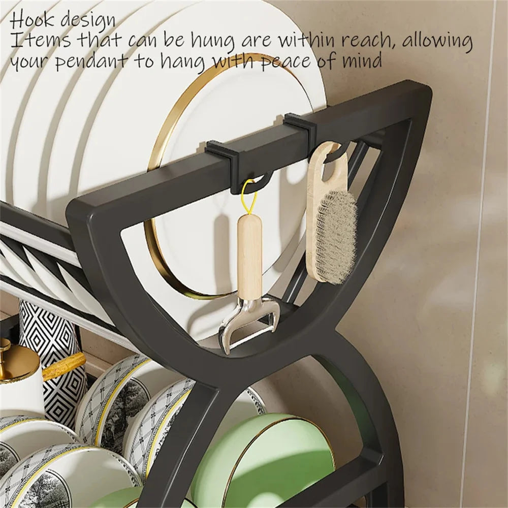 Dish Storage Drain Rack and Chopstick Bowl Storage