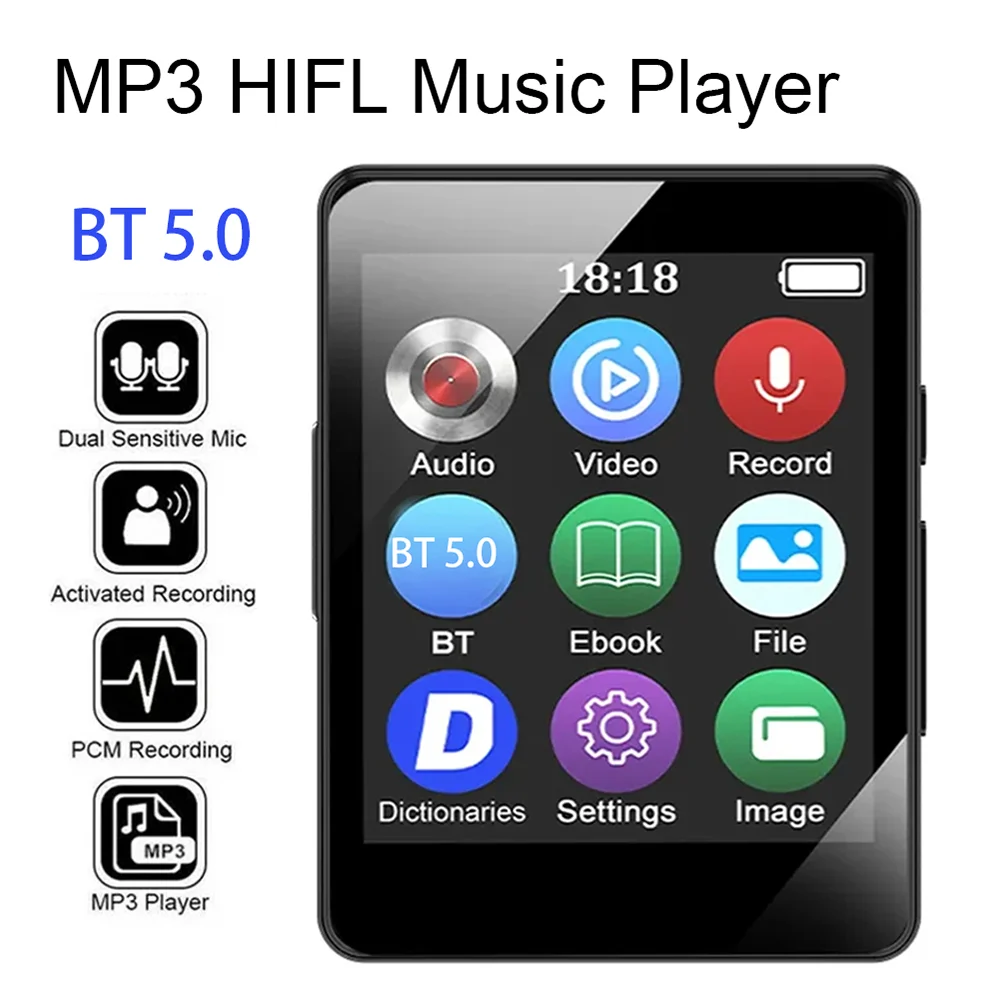 Portable MP3 Player with 5.0 Music Stereo Speaker and Mini MP4 Video