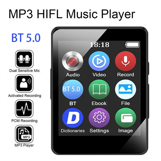 Portable MP3 Player with 5.0 Music Stereo Speaker and Mini MP4 Video