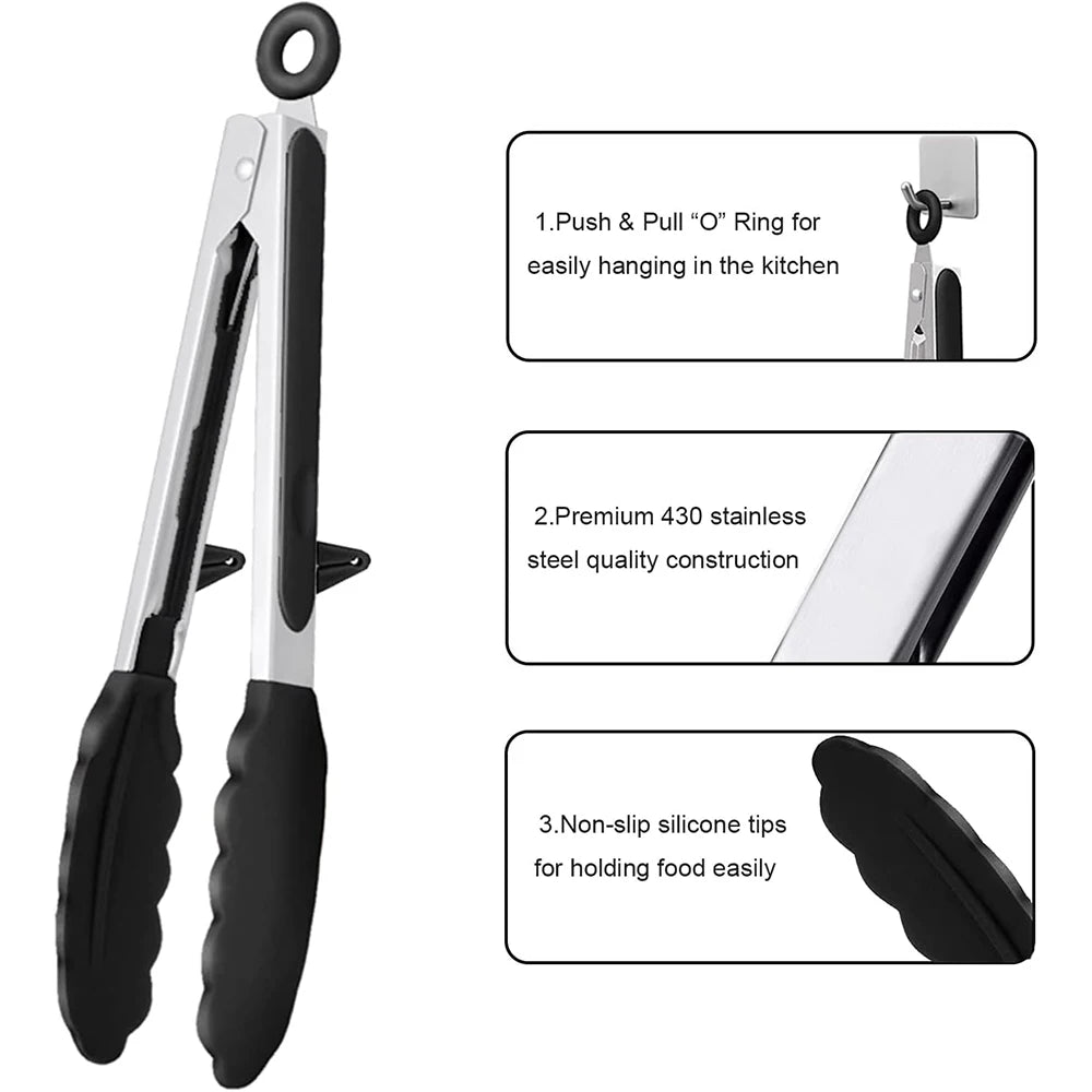 Kitchen Non-Stick Silicone Food Tongs utensil