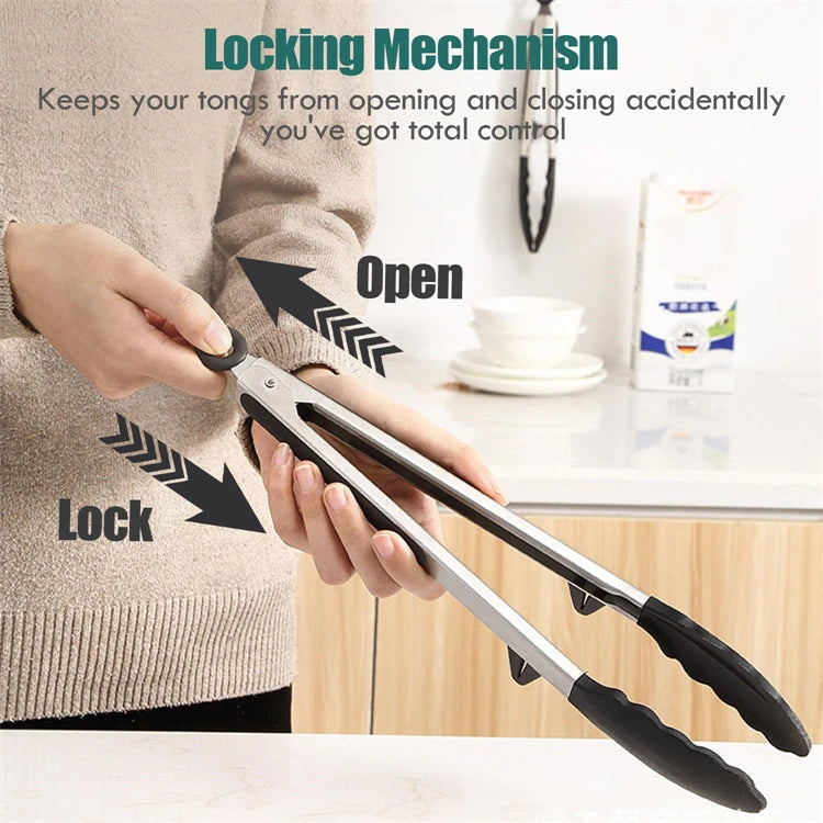 Kitchen Non-Stick Silicone Food Tongs utensil