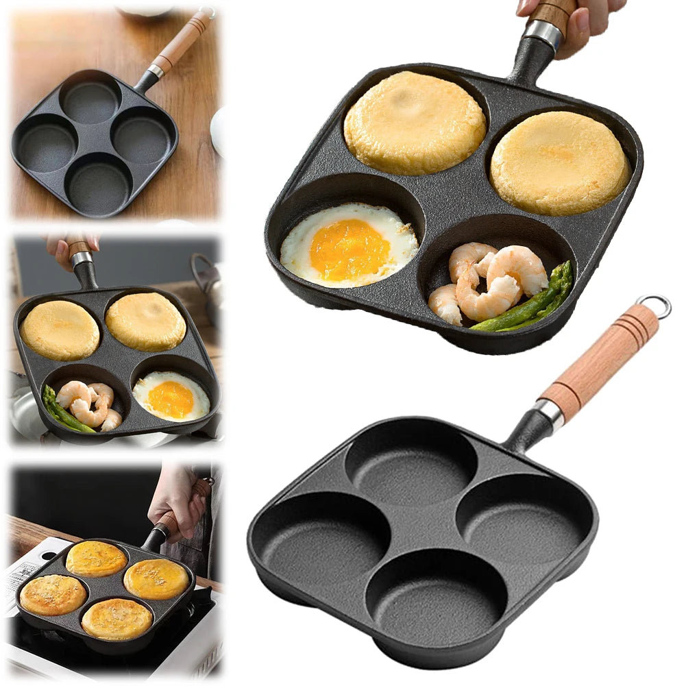 Four-Hole Frying Pan Non-Stick Pan