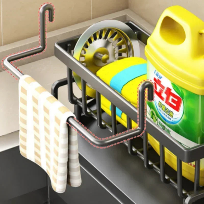 Sink Shelf Rack Drainage and Rag Holder