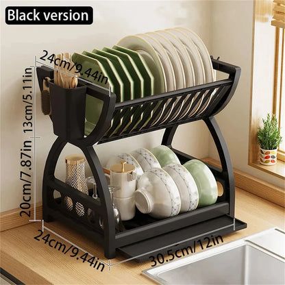 Dish Storage Drain Rack and Chopstick Bowl Storage