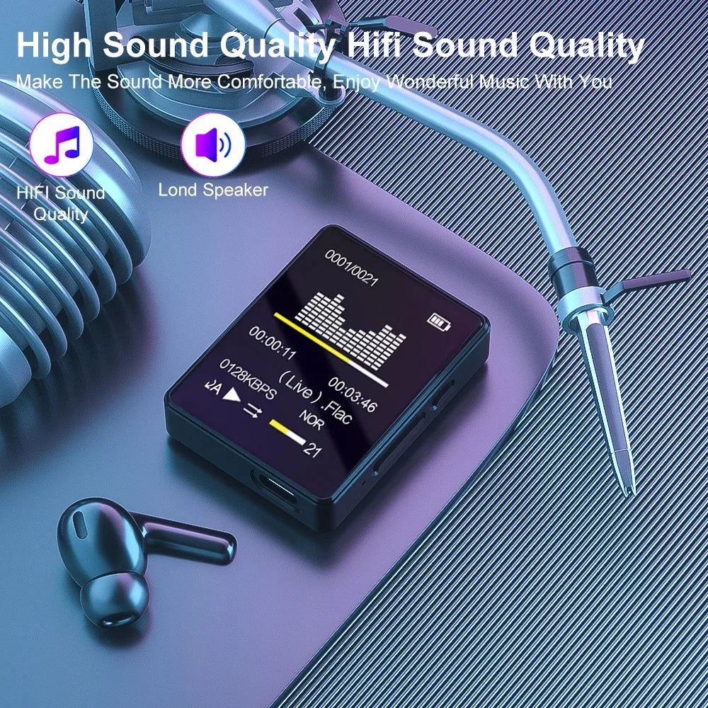 Portable MP3 Player with 5.0 Music Stereo Speaker and Mini MP4 Video