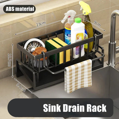 Sink Shelf Rack Drainage and Rag Holder
