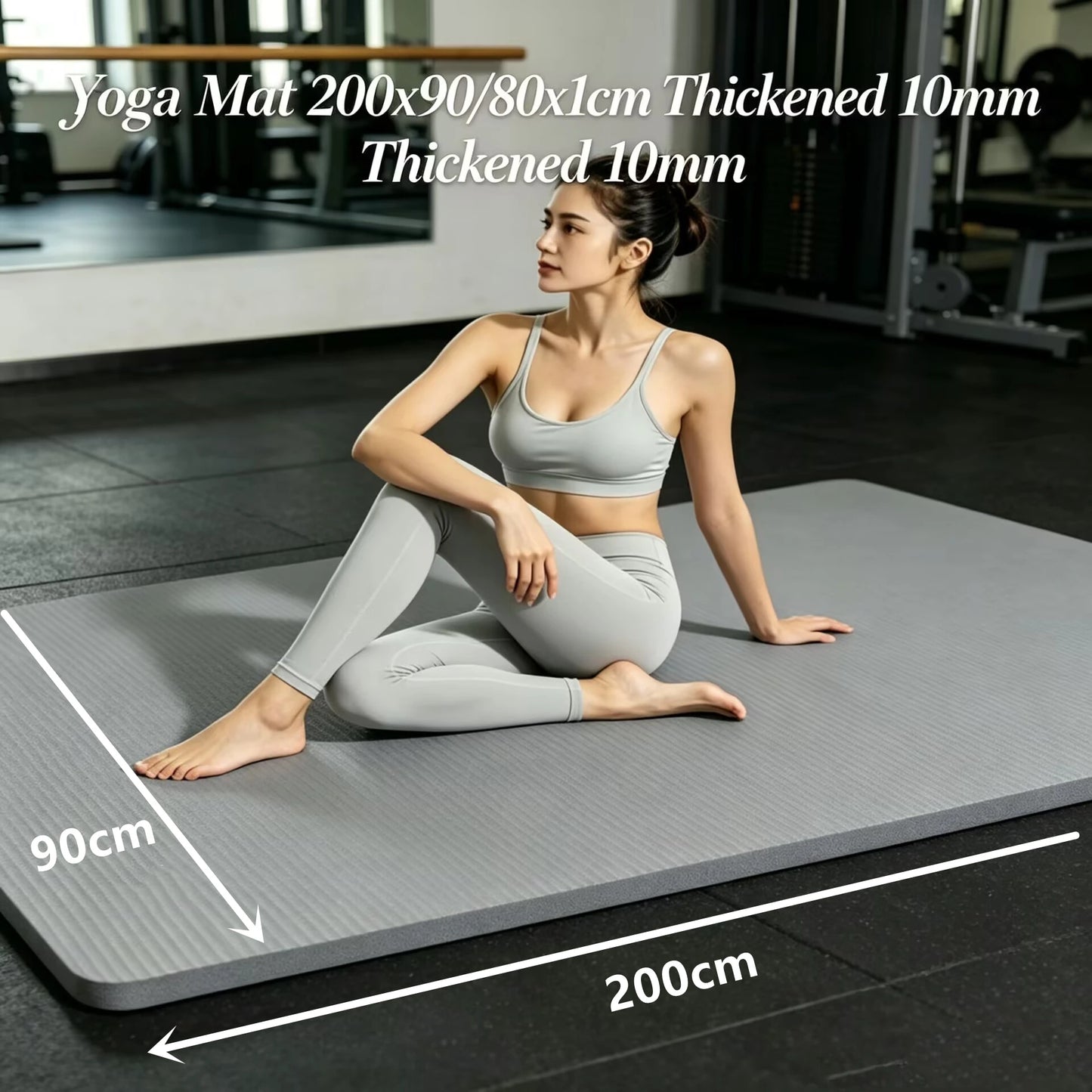 Extra Thick Fitness Yoga Mat 200cmX90/80cm