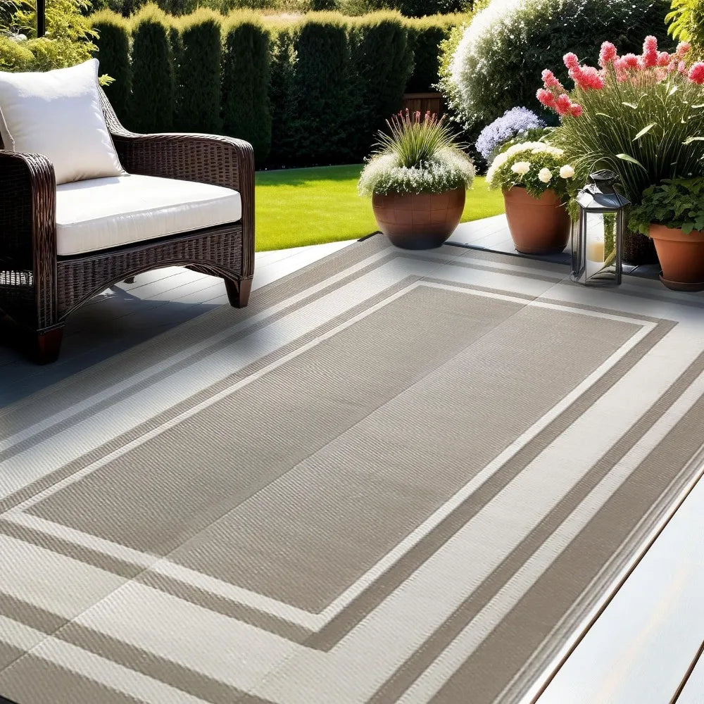 Outdoor Waterproof Rug Plastic Straw Mat, Outdoor Rug