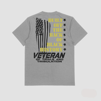 Built off the back of black history-Flag Short Sleeve T-shirt-volume 2