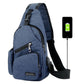 Nylon Sling Backpack Bag for Men & Women,Portable USB Charging,Crossbody Shoulder Bag