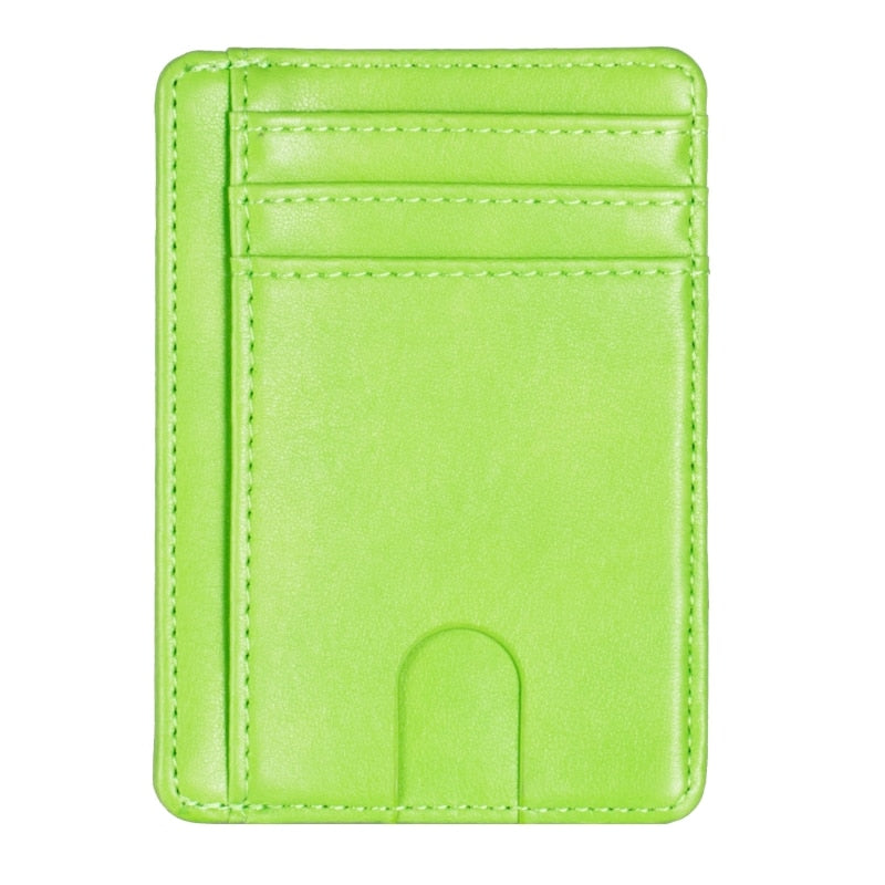 Slim Minimalist Front Pocket Leather Wallet,Credit & ID Card Holder,for Men & Women