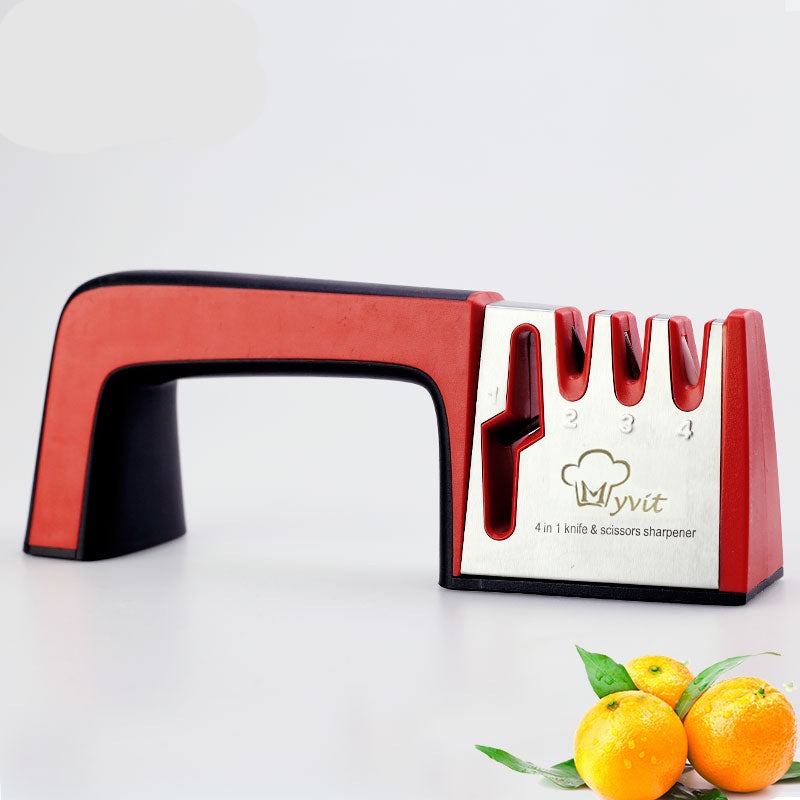 Knife Sharpener & Scissors Grinder,4 Stage Professional Kitchen Sharpening Tool