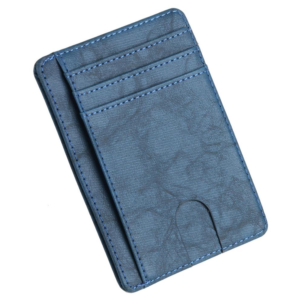 Slim Minimalist Front Pocket Leather Wallet,Credit & ID Card Holder,for Men & Women