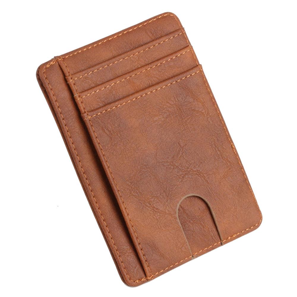 Slim Minimalist Front Pocket Leather Wallet,Credit & ID Card Holder,for Men & Women