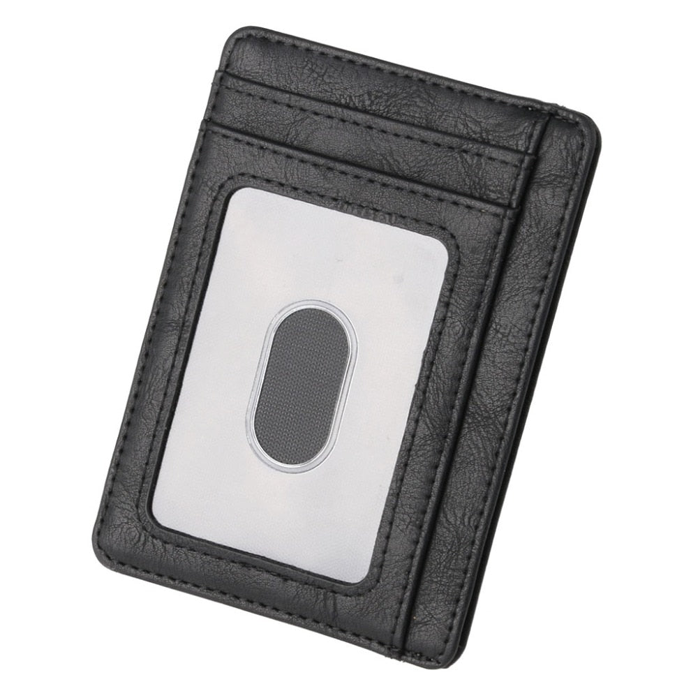 Slim Minimalist Front Pocket Leather Wallet,Credit & ID Card Holder,for Men & Women