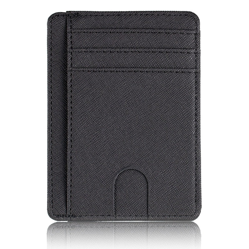 Slim Minimalist Front Pocket Leather Wallet,Credit & ID Card Holder,for Men & Women