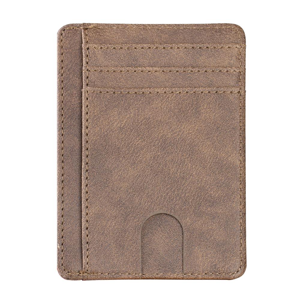 Slim Minimalist Front Pocket Leather Wallet,Credit & ID Card Holder,for Men & Women